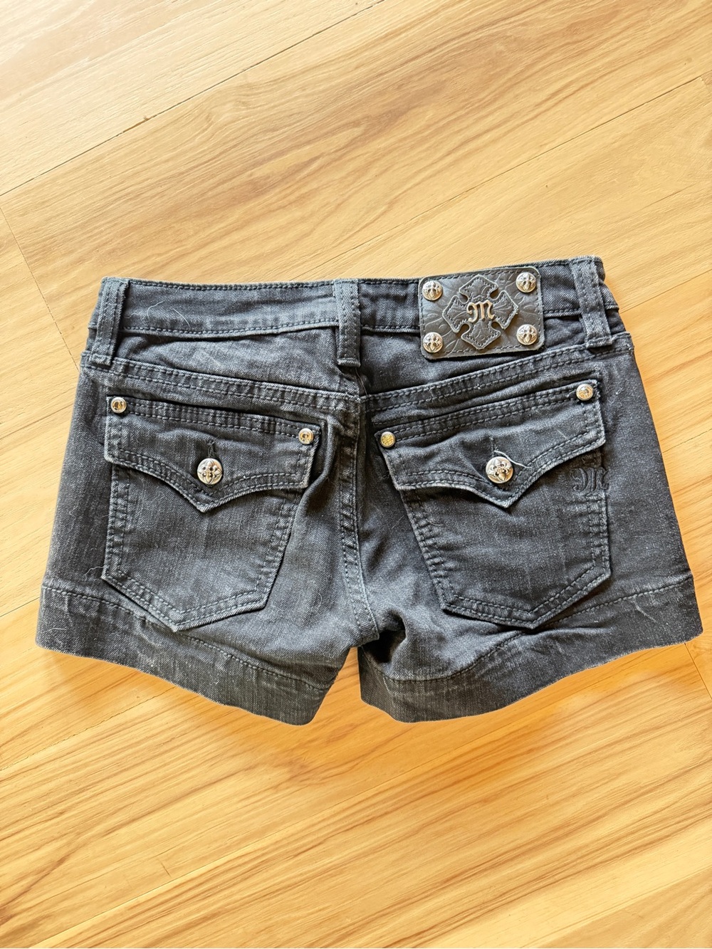 Miss Me Black Denim Shorts